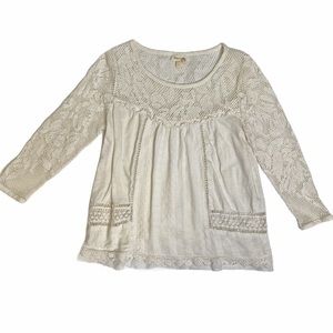 Meadow Rue Anthro Crochet Top Anthropologie Shirt